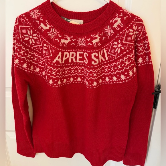 Kiel James Patrick Sweaters - Kiel James Patrick ‘Après Ski’ Red Sweater, Women’s M, never worn with tags!